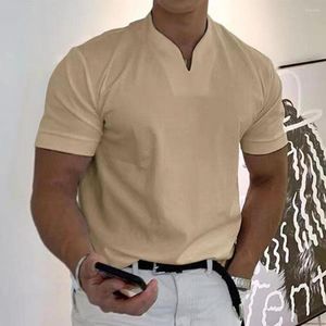 T-shirt da uomo Casual Camicia a maniche corte Uomo Palestre Fitness T-shirt Allenamento maschile Allenamento Cotone Slim Tees Top Abbigliamento moda bianco
