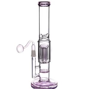 Shisha-Bongs aus blauem/grünem Glas, 3–5 mm dicke Rauchwasserpfeife, Honeycomb to Arm Tree Perc Dab Rig, 18 mm Gelenk