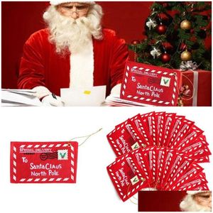 Decorazioni natalizie Ciondolo per buste Accessori per alberi Porta carte regalo Scatola Porta caramelle con buste Borsette natalizie Drop Deliv Dhnbl