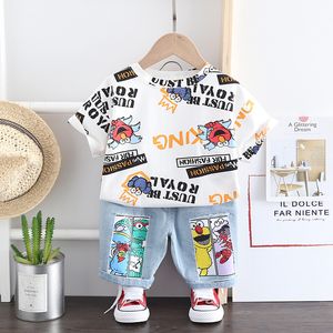 Completi di abbigliamento Estate Casual Toddler Baby BoysRagazze Suit Bambini Cartoon Stampato Top Shorts 2 PcsSets Moda Abbigliamento per bambini 230519