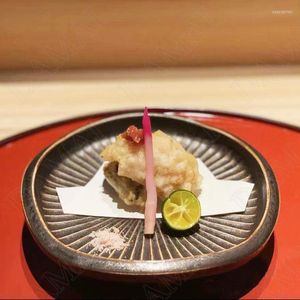 Tallrikar japansk keramisk platta restaurang skrivbordet retro sashimi kreativ grönsakssallad arrangör hem kök bordsartiklar