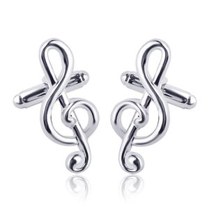 Elegant Men's Cufflinks French Style Musical Symbol Shape Men's Shirt Accessories Christmas Jewelry Gift Direct Sales