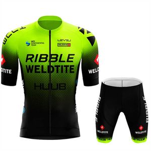 Uppsättningar 2023 Huub Bike Jersey Set Men's Summer Short Sleeve Mountain Uniform Ropa Ciclismo Maillot Cycling Clothing Suit P230519 Bra
