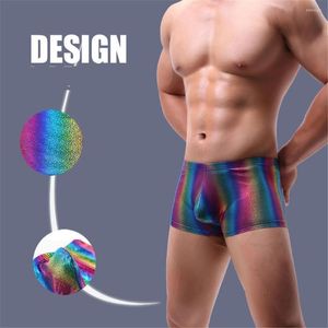 Underpants Men Thin Underwear Men's Sexy Transparent See Through Shorts Lip Print Mens Tractor