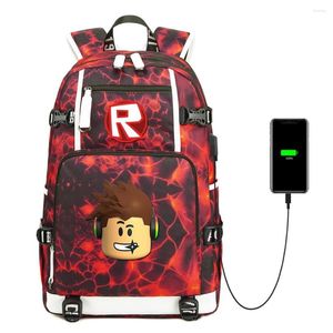 Zaino Borsa per studenti di grande capacità Uomo Donna Laptop da viaggio Ricarica USB Adolescenti Zaino impermeabile Mochila