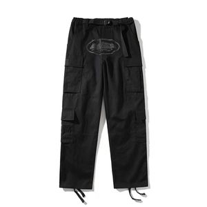 calça corteiz calças de tamanho grande masculino Corteiz Cargos Alcatraz Imprimir calça de bolso multi -bolso de verão Hip Hop Skate