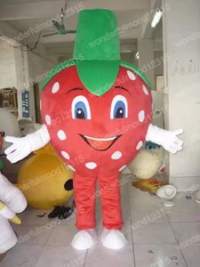 Performance Strawberry Mascot Costumes Carnival Hallowen gåvor unisex vuxna fancy party spel outfit semester utomhus reklamdräkt kostym