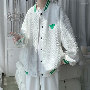 Giacche da uomo Moda Autunno Inverno Taglie forti Uniforme da baseball Colletto alla coreana Maglione caldo Y2k Giacca monopetto stile Harajuku Soprabito