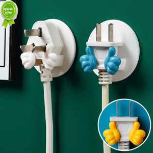 New Creative Thumb Plug Holder Punching-free Wall Adhesive Key Bag Hanger Hook Bathroom Gadget Towel Razor Rack Kitchen Gadgets Hook