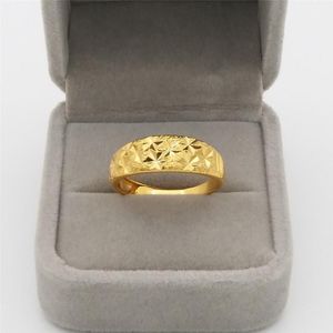 カップルリングクラシックピュアコピーリアル18Kイエローゴールド999 24K男性用のカップル調整可能な結婚指輪ジュエリーギフトネバーフェードジュエリー230518
