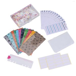 Confezione regalo 29 pezzi Cover A6 PVC Set 2 fogli Etichetta adesiva School Bill Planner