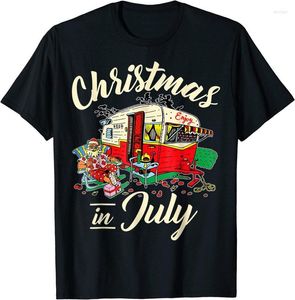 メンズTシャツは7月のクリスマスを楽しむヒッピーRVキャンプ愛好家Tシャツ41