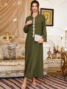 Etniska kläder Ramadan Robe Longue Djellaba Femme Kaftan Dubai Abaya Arabiska kalkon Islam Pakistan Muslimsk klänning för kvinnor Modest Caftan