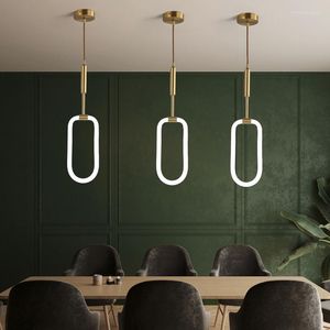 Lâmpadas pendentes Luz preta Luzes vintage Retro moderno Crystal Els Circle Dining Room