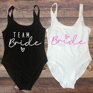 Suits S-3XL Team Bride Swimsuit Squad Women Swimwear Bachelorette Party Swimsuit Summer Beatchwear Bathing Suit 230518