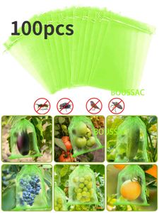 Garden Netting Bags 100pcs Set for Fruit Protection, Anti-Bird Vegetable Grow Bags, Pest Control Mesh for Strawberries, Grapes