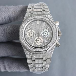 Diamond Watch حركة الكوارتز 42 مم الياقوت المقاوم للماء المعصم رجال رجال الأعمال غير الرسمية معصم العمل Montre de Luxe