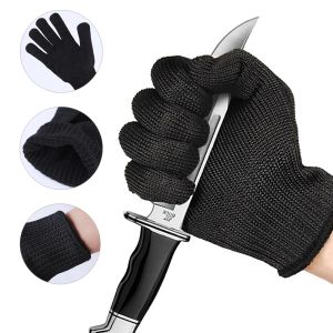 Stål anti-skurna handskar Skär resistent metallnät slakt handskar säkerhet handarbete skydd kniven stav tråd trädgård