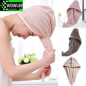 Czapki do kąpieli na czapkę pod prysznicem pod prysznic dla kobiet suche włosy Szybkie suszenie miękka dama turban na głowę produkty do kąpieli