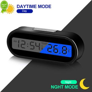 New Digital Clock Time Thermometer 2 IN 1 Luminous LED Clock Electronic Accessories for Car Dashboard