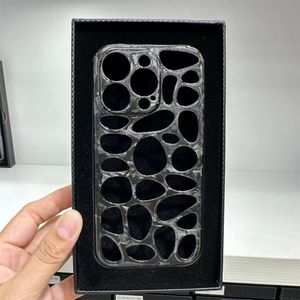 Bulletproof Genuine Carbon Fiber Aramid Slim Case for iPhone 14 Pro Max 14Pro Irregular Forged Armor Cover