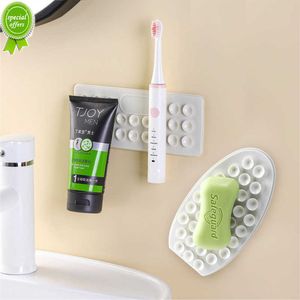 New Strong Suction Cup Punch Free Wall Hanging Organizer Hook Toothbrush Shampoo Holder Rack Suction Hook Multi-purpose Wall Hook