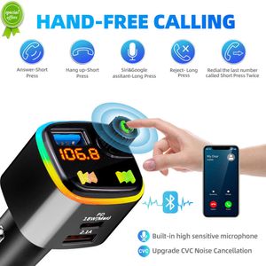 Новый автомобиль FM -передатчик Bluetooth 5.0 Car Kit Handfree Dual USB PD18W быстро зарядка беспроводная сигарета MP3 Music Player