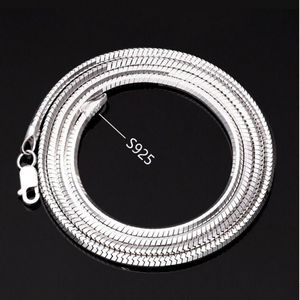 Necklaces BOCAI New Real S925 Sterling Silver Jewelry Platinum Plated Man and Woman Necklace Snake Bone Chain Korean Fashion Birthday Gift