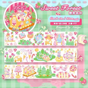 Geschenkpapier Happy Sweet Forest PET Spezialöl Washi Tapes Journal Masking Tape DIY Scrapbooking Dekoration Aufkleber
