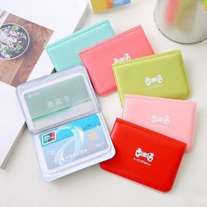 Card Holders Leather Women Case Bank Business Credit ID Holder Wallet 12 Slots Bow-knot Lady Cover Cardholder