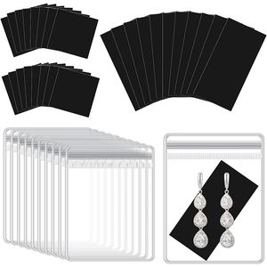 Lådor 120 Anti Tarnish Strips Set Anti Tarnish Strip Tabs 50 Pieces Self Seal dragkedja Plastpåsar för smyckesringar örhängen