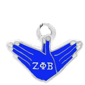 Andra sorority grekiska zpb zeta phi beta hand symbol charm för armband halsbandsmycken