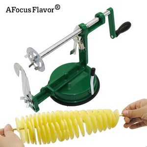 Fruit Vegetable Tools 1 Pc Potato Twister Slicer Stainless Steel Kitchen Accessories Tornado Manual Cutter Spiral Chips 230520