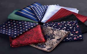 Luxury Men Polyester Silk Handkufe Pocket Square Vintage Polka Dot Hankies Wedding Party Chest Towel8153792