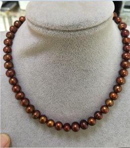 Halsband Elegant 89mm South Sea Chocolate Pearl Necklace 18 