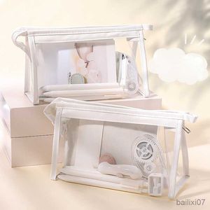 Cosmetic Bags Cases DIY Girls Transparent Cosmetic Bag Women Zipper Clear Makeup Bags Pencil Case Travel Toiletry Wash Storage Bag Pouch