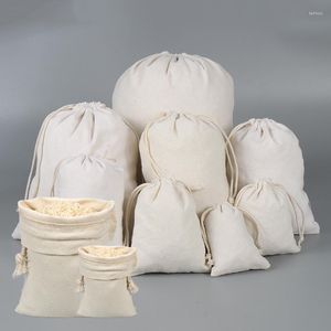 Storage Bags Linen Package Bag Drawstring Travel Women Small Cloth Christmas Gift Pouch