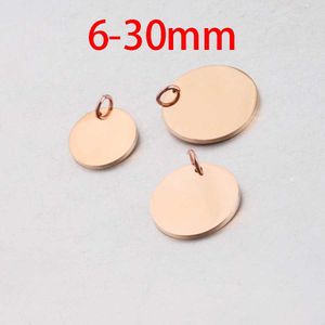 Other Fnixtar 20Pcs Mirror Polish Stainless Steel Round Discs Charms With Jump Ring For DIY Making Necklace Women's Jewelry