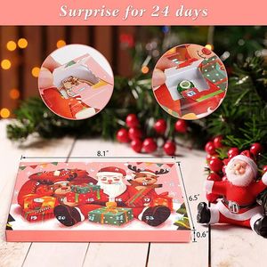 Kalendarz Bangle DIY Charm Bransoletka biżuteria Kalendarz Adwent 24 dni odliczanie do Bożego Narodzenia Zestaw podarunkowy Święty Mikołaj