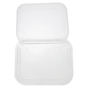 Dinnerware Sets Butter Box Restaurant Tableware Salad Containers Lid Clear Plastic Home Sealed Storage