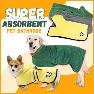 Superabsorberande husdjursbadrock hundbadrock XS-XL Pet Dog Bath Handduk för små medelstora stora hundar dropshipping