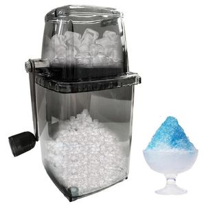 Glassverktyg Small Hand Crank Crusher Portable Manual Snow Cone Machine DIY Clear Housual Shaver för smoothie och milkshakes Making 230520