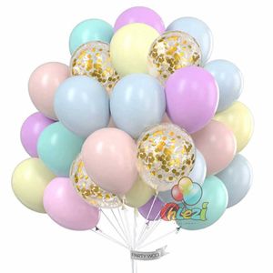 Dekoration 25 st Confetti Metallic Chorme Balloons årsdag bröllop födelsedag dekorer vuxna baby shower globos