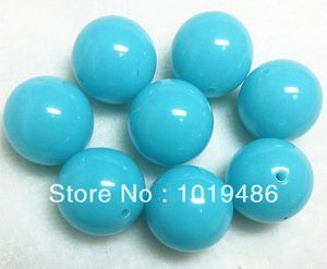 Crystal 100pcs/lotto grosso colore azzurro azzurro 20mm neon acrilico/fluorescenza perline grosse nuove perle acriliche di moda per gioielli