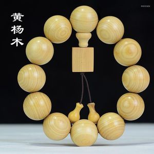 Strand Snqpxiaoye Huangyang Wood Buddha Beads Łańcuch rąk Cukier