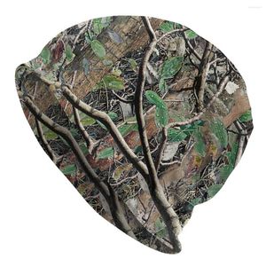 Basker trädkamouflage camo mönster beanies caps män kvinnor unisex utomhus vinter varm stickad hatt vuxen slouch motorhuven hattar