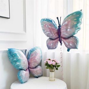 Dekoracja 171/152pcs Butterfly balony girlandowe różowe fioletowe balon dziewczęta urodziny globos baby shower wystrój ślubny