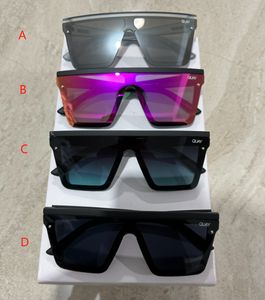 2023 New Fashion Trend Square Large Frame Quay Sunglasses European and American Men's Sunglasses Women's UV Protection Travel Glasses