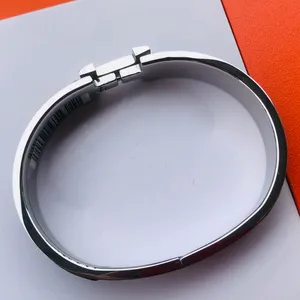 Clic H bangle couple bracelet for man designer cuff bangle for woman titanium steel material premium gifts 5A Matte texture size 17 19 ADITA S041