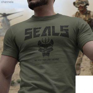 Camisetas masculinas Novo Navy dos EUA sela Bravo Team DevGru Special Forces Soldiers Elite Men camise